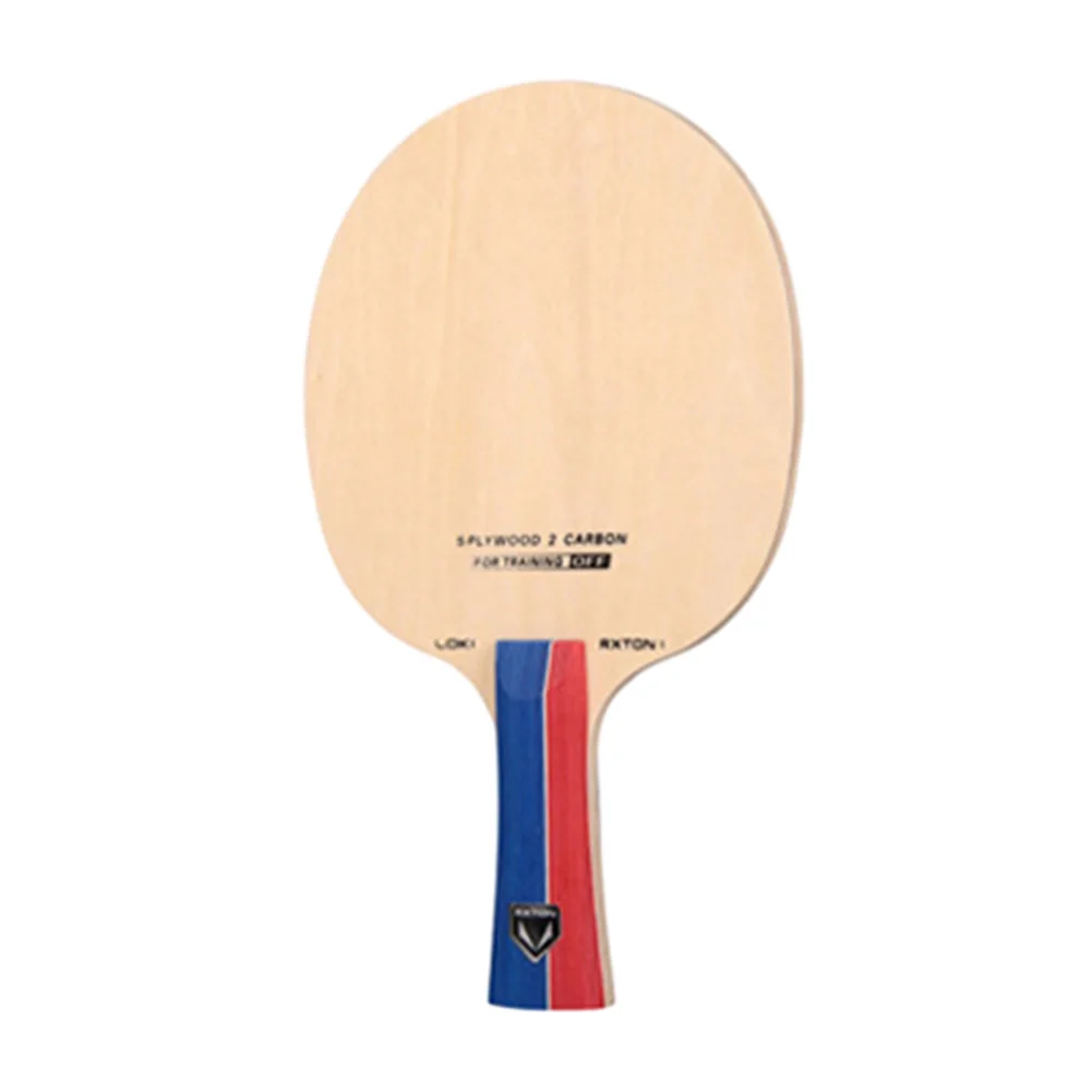 

Table Tennis Racket Bottom Black Gray 7 Ply Blade Paddle Birch Wood Layer Carbon Lightweight Long Handle Non-Slip