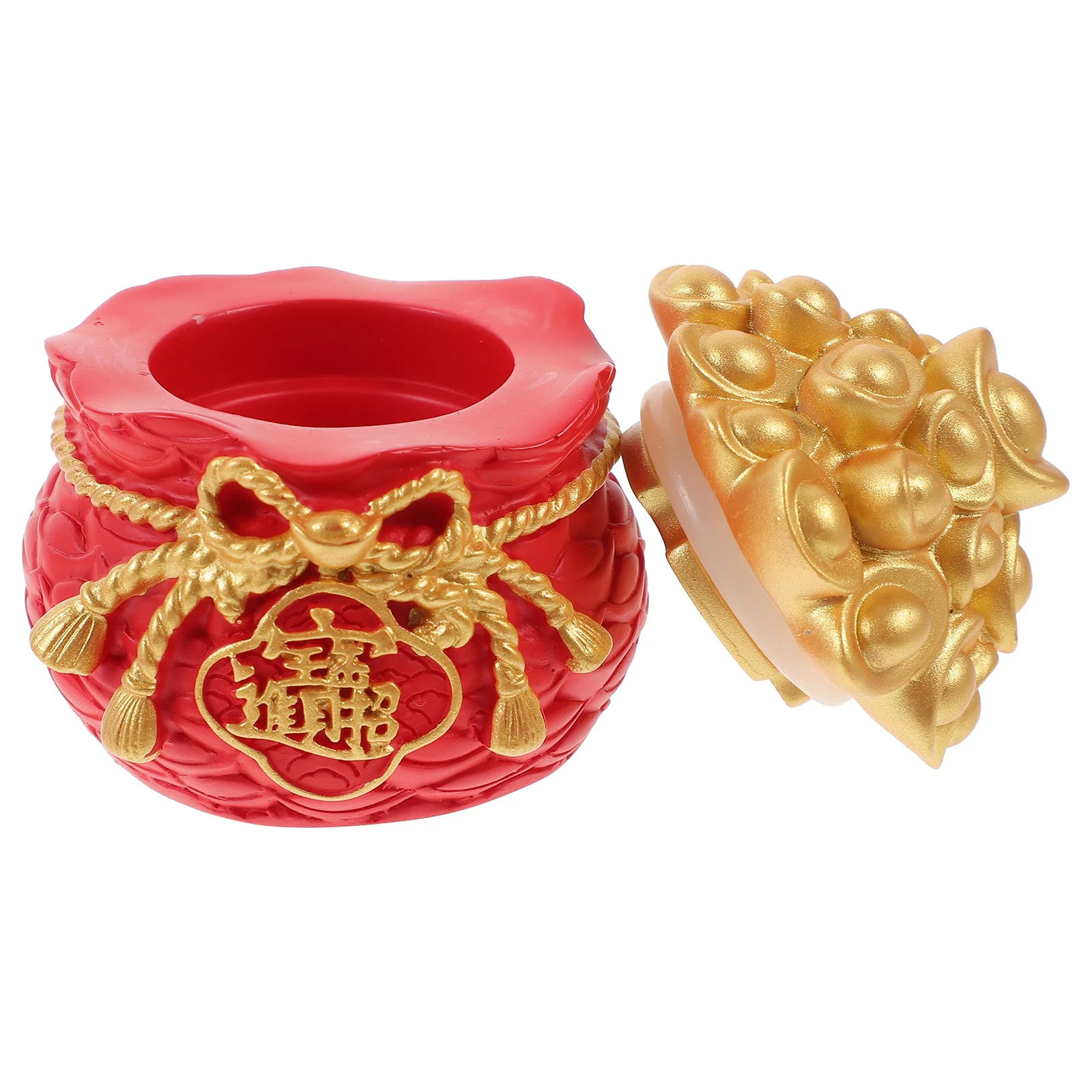 1 قطعة حقيبة المال الراتنج لطيف الكرتون محظوظ ديكور لسيارة مكتب المنزل مكتب سطح المكتب الزينة الحقيبة النمط الصيني