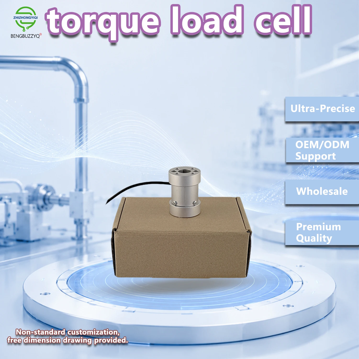 New Alluminum Static Torque Sensor 0-150N.m High Precision Flange Torque Transducer for Bolt Tightening & Structural Testing