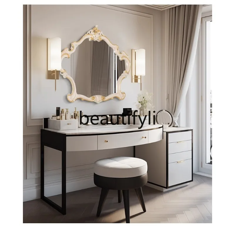 

European bathroom mirror household bedroom dressing sink bathroom mirror wall-mounted hotel KTV decorative mirror