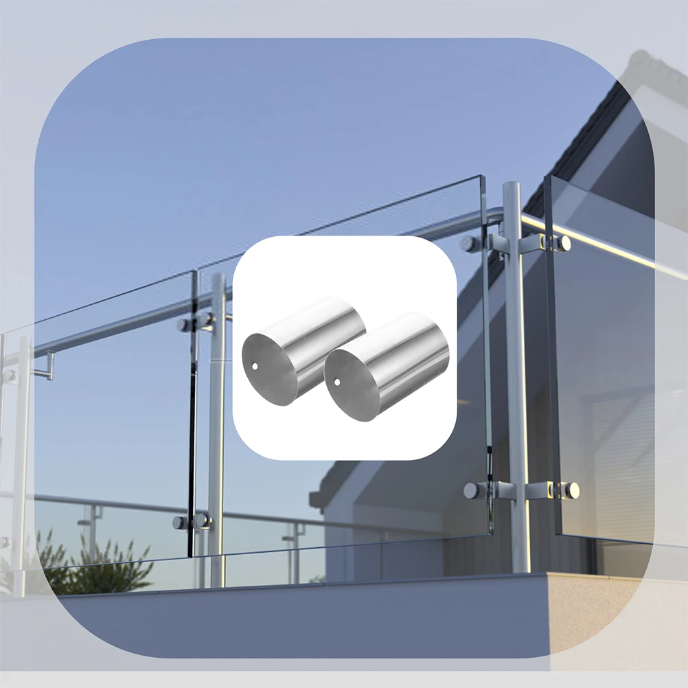 

2pcs Wall Bracket Handrail Connector Stainless Steel Round Tube Fitting For Stair Railing Boat Deck Fastenings