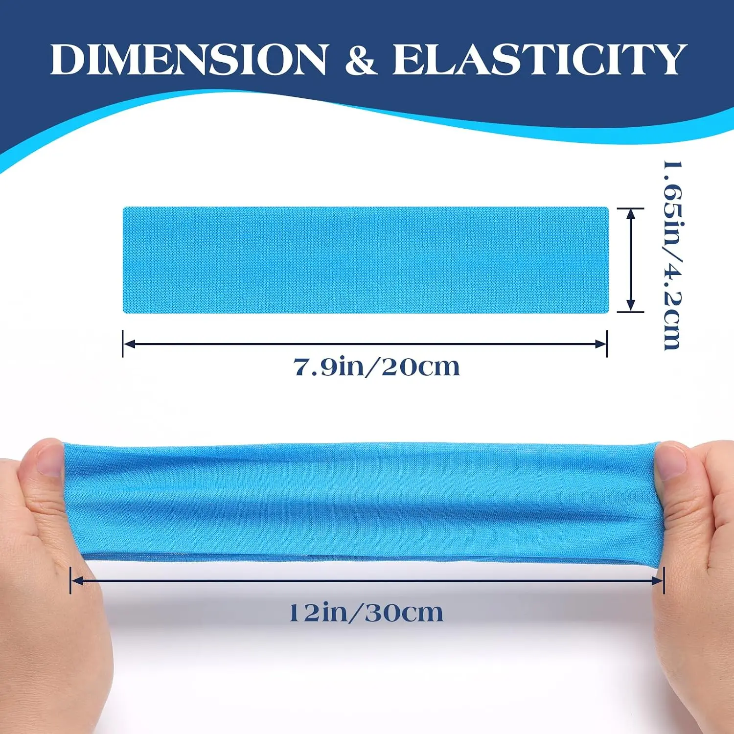 30PCS Solid Color Headbands for Women Absorbing Headwraps Soft Elastic Hair Bands for Workout,Running,Yoga,Daily Sports,Makeup ﻿