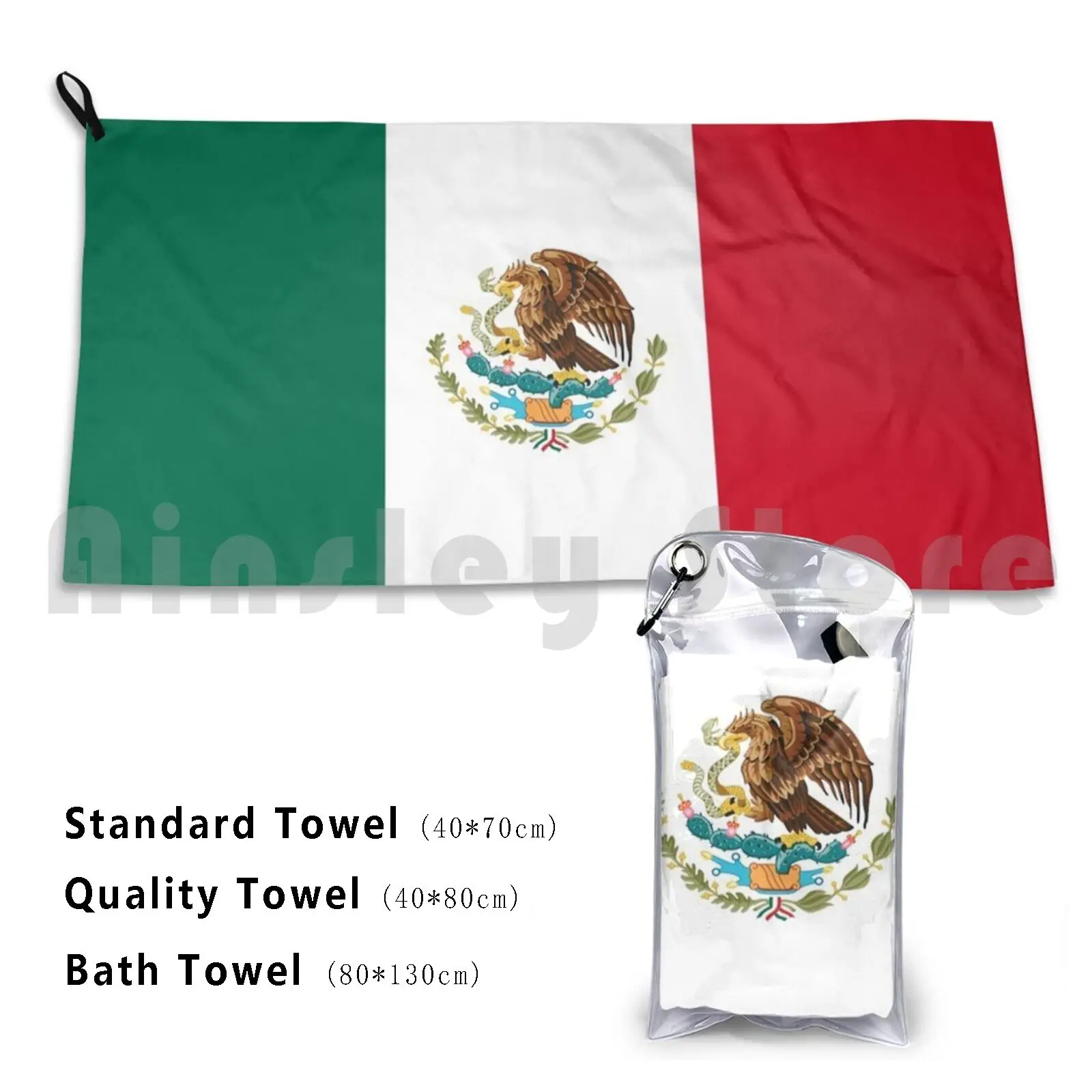 Mexcian Flag-Mexico Duvet Sticker Bath Towel Beach Cushion 1943 Mexico Mexican Flag Symbol Team Game