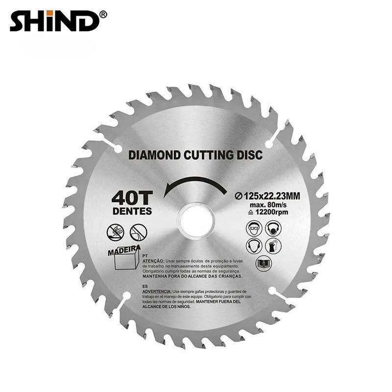 

SHIND Circular Saw Blade Carbide Tipped Saw Blade For Wood Cutting TCT Wood Cutting Disc Woodworking Tools 115 125 205mm