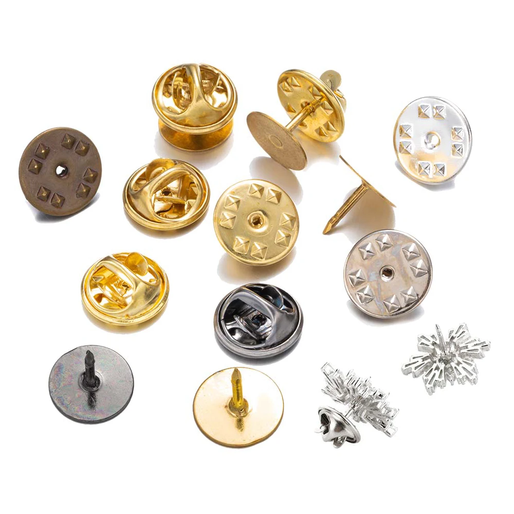 

20 Sets Brooch Base Lapel Pins Back Clutch Metal Butterfly Clasp Replacement Clip for DIY Jewelry Making Accessories Findings