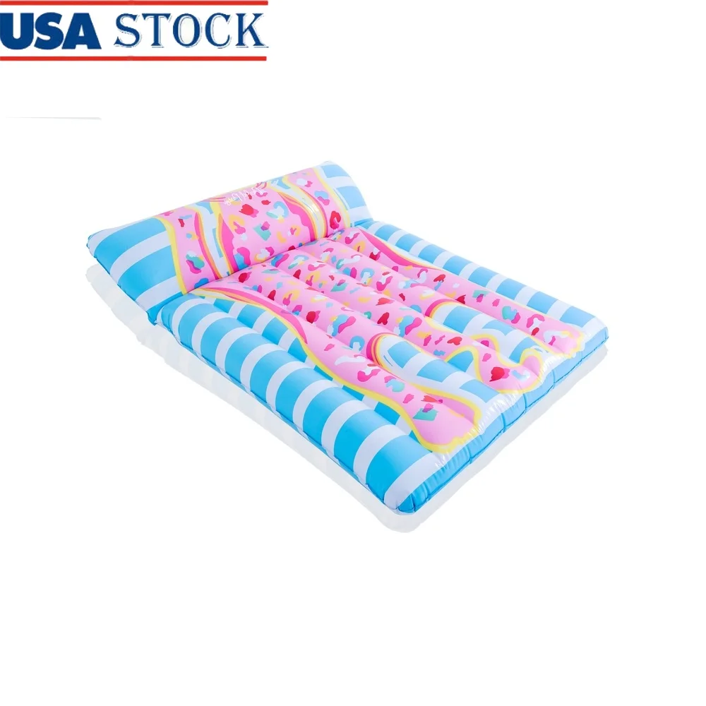 

Inflatable Lounger Pool Float 62 Inch Multi-Color Leopard Print Fun Pool Party Female Age 14 Outdoor Summer Use