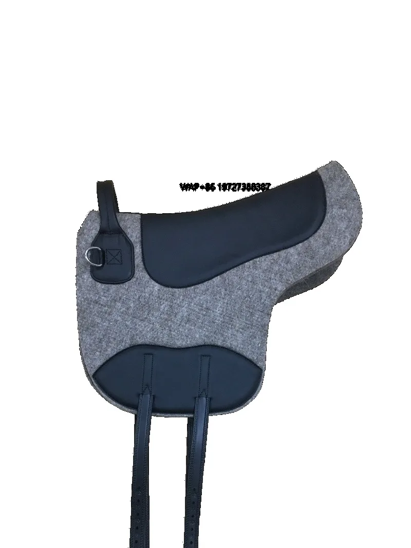 Premium Wool Felt Treeless Horse Saddle for Daily Leisure Riding Grey