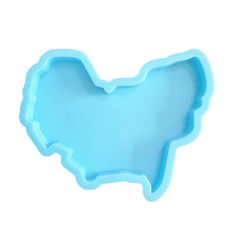 Tea Tray Coaster Mold Africa Map Mat Silicone Epoxy Resin Coaster Mold Used to Make Artificial Agate Pieces Coasters Dropship