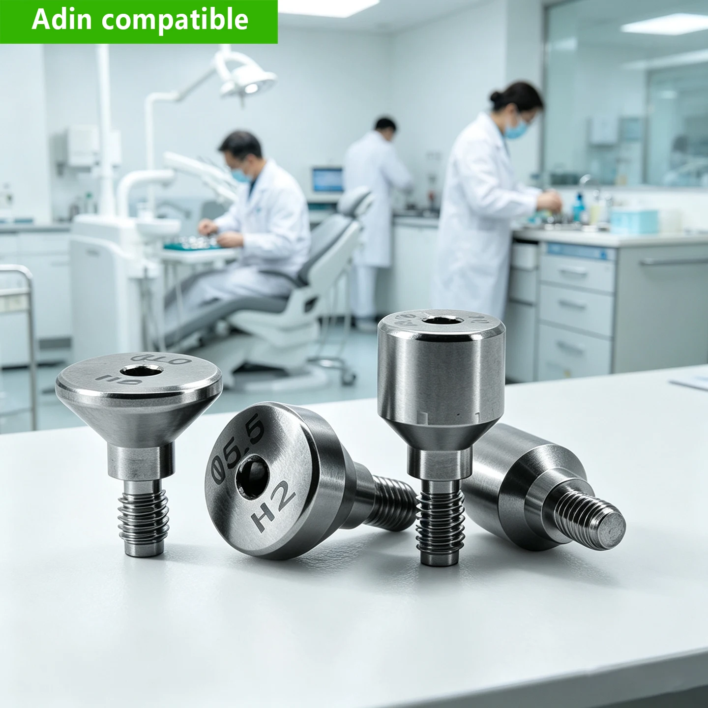 Healing Abutment Compatible Adin Healing Cap Screw Grade 5 Titanium Alloy Tooth Abutments Oral Care Accessories Replacement OEM
