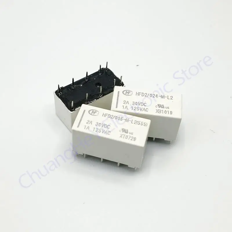 Magnetic latching relay  HFD2-003-M-L2 HFD2-005-M-L2 HFD2-012-M-L2 HFD2-024-M-L2 10pin 1A 3V 5V 12V 24V