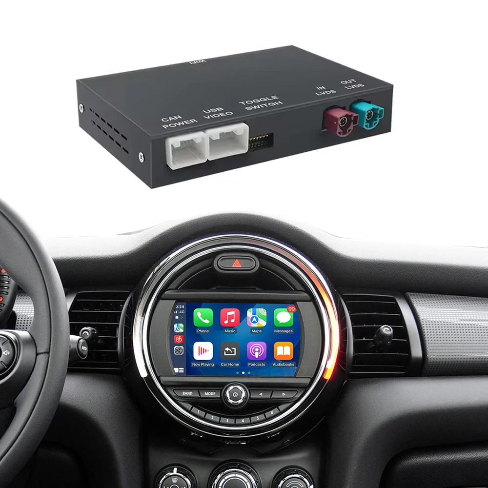 Draadloze CarPlay Android Auto voor Mini R55 R56 R57 R58 R60 R61 F54 F55 F56 Clubman Countryman Cooper John Cooper Module Ondersteuning - afbeelding 2