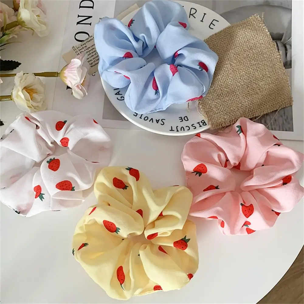 Style Peach Strawberry Hair Accessories Girls Headwear Pear Hair Rope Fruit Scrunchies Ponytail Holder Hairs Ties