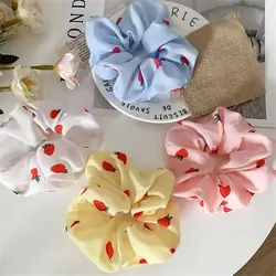 Style Peach Strawberry Hair Accessories Girls Headwear Pear Hair Rope Fruit Scrunchies Ponytail Holder Hairs Ties