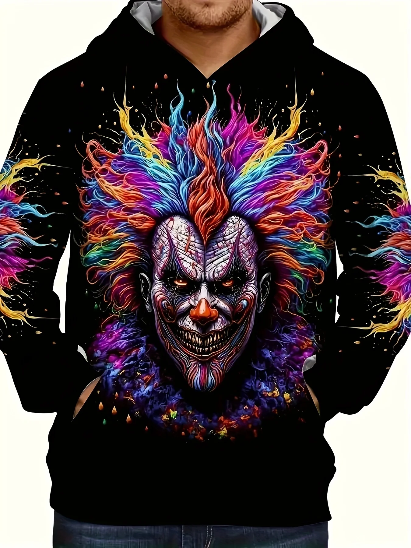 سترة بغطاء للرأس بأكمام طويلة مطبوعة ثلاثية الأبعاد رقمية ثلاثية الأبعاد للرجال جديدة، سترة كانغر رائعة وعصرية ومريحة #6