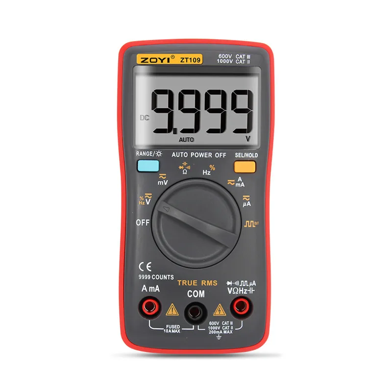 ZOYI Electric Measurement Digital Multimeter ZT109 High Precision True RMS Four-digit Small Meter Automatic Range Temperature