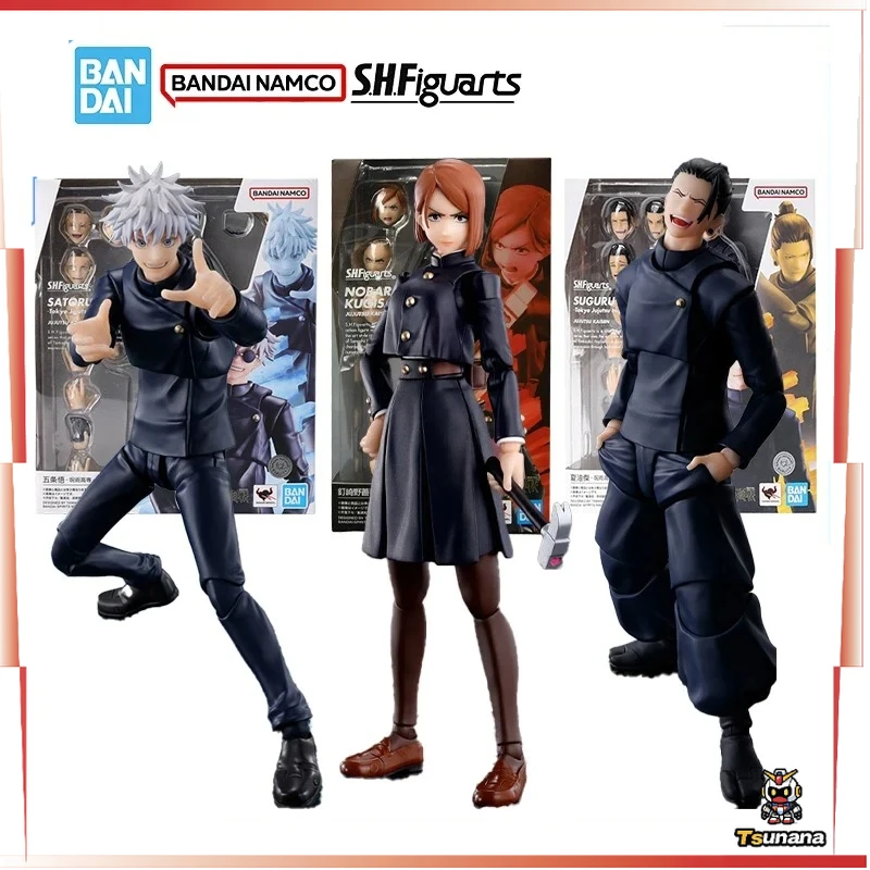 

Bandai Genuine Jujutsu Kaisen Model Kit Аниме Фигурки SHF Satoru Gojo Geto Suguru Kugisaki Nobara Коллекция фигурок Модель