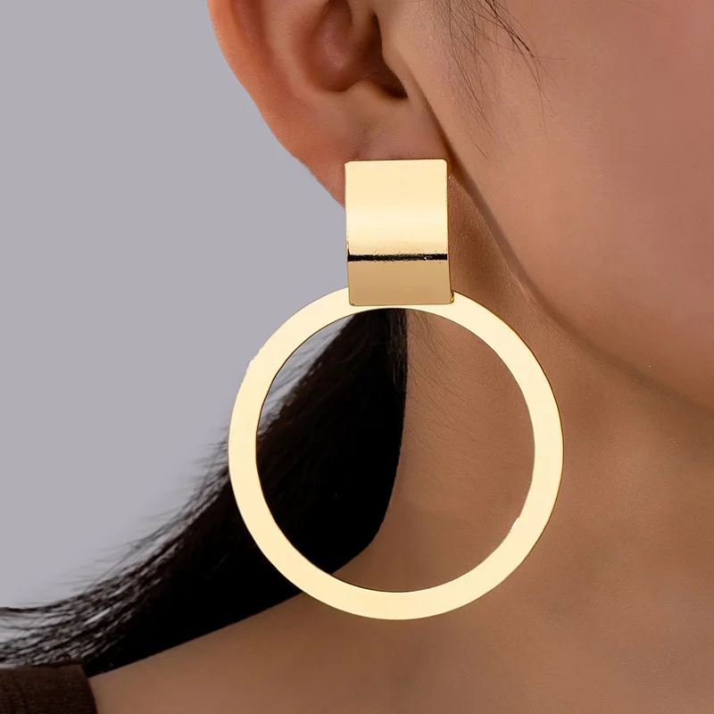Big Circle Post Stud Earring Women Girls Gifts Fashion Jewelry Accessories Hot Sale Party Gift 2025 New Style