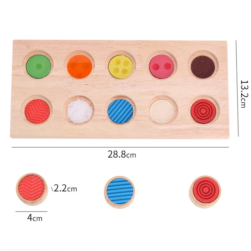 Montessori Touch And Match Board For Kids Sensory Toy Wooden Brinquedo Educativos Infantil Juegos Didácticos Kinder Spielzeuge