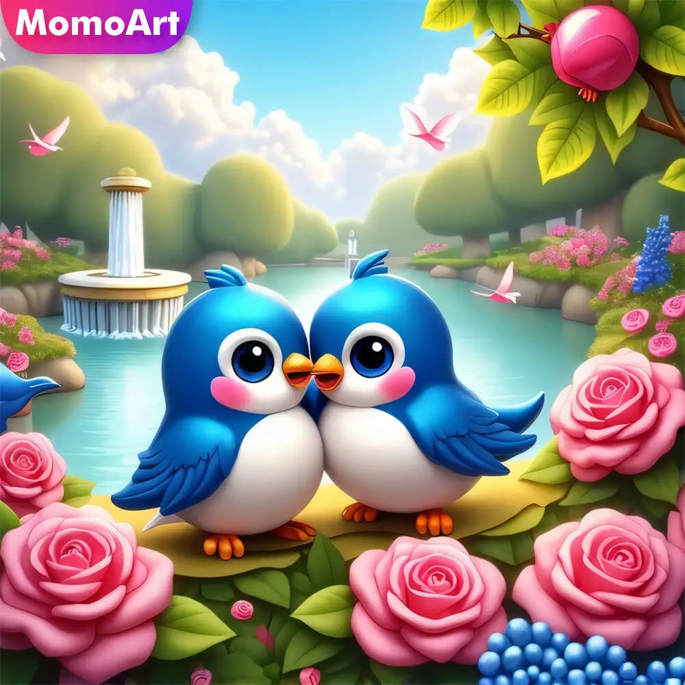 

Momoart Bear Алмазная мозаика животное полная круглая алмазная живопись лунная вышивка Новое поступление ручная работа хобби