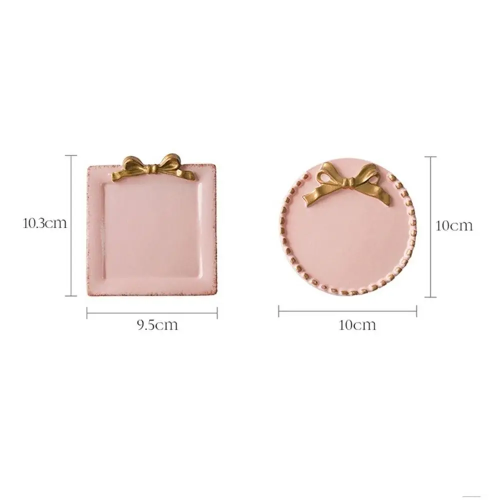Rodada e Quadrada Prato de Jóias Decorativas, Foto Retro Props, Mini Brincos Bandeja De Armazenamento, Prato De Resina, Novo