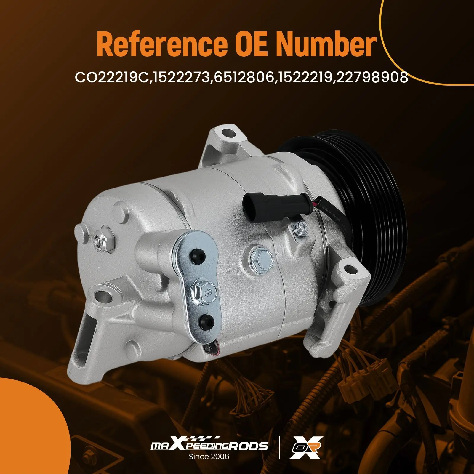 Aluminum AC Compressor Direct Replacement for Chevrolet Camaro 2010-2015 3.6L New