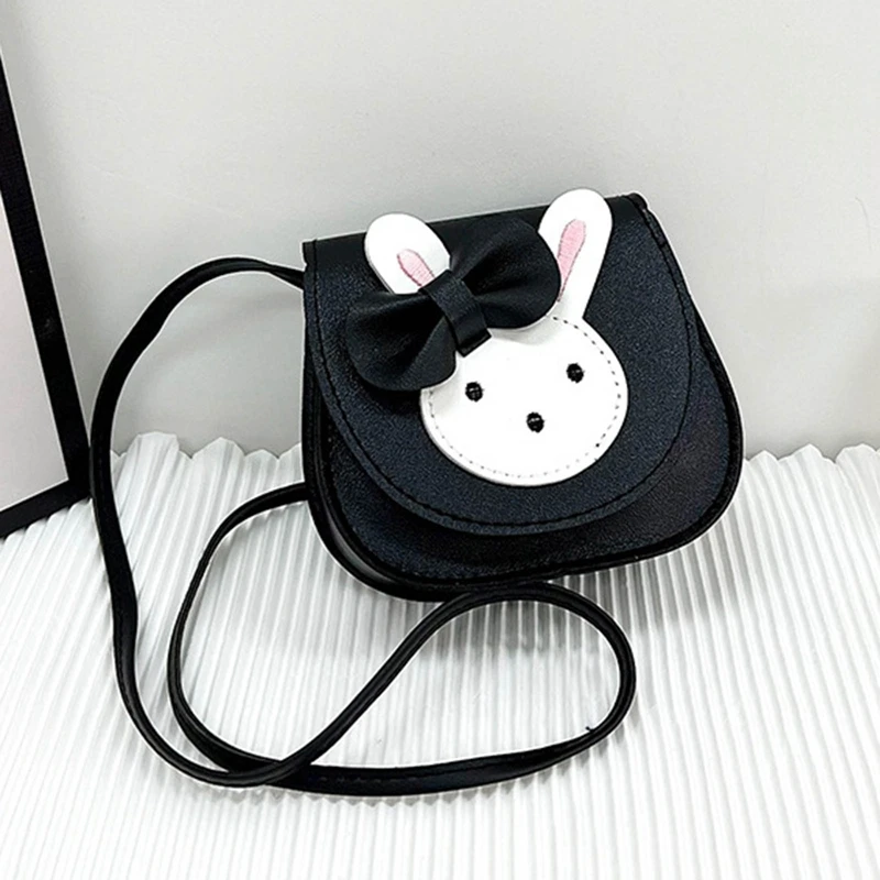 Baby Girls Cute Bow Rabbit Flap Bag Children's Small Crossbody Bag Mini Diagonal Bag Shoulder Bag Decorative Coin Purse