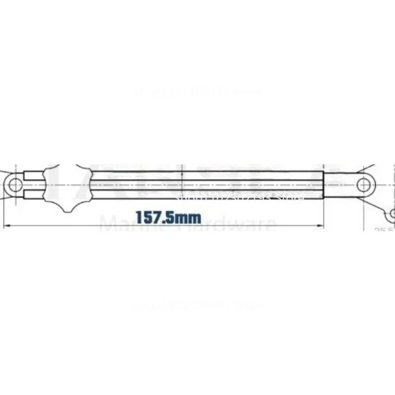 1pcs 157.5mm 316 Stainless Steel Hatch Support Adjuster Marine Boat Hardware