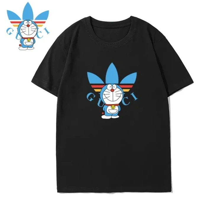 

Summer Women's Printed Short-sleeved T-shirt Parent-child Male and Female Joint Trendy Brand Loose and Comfortable Cotton Top