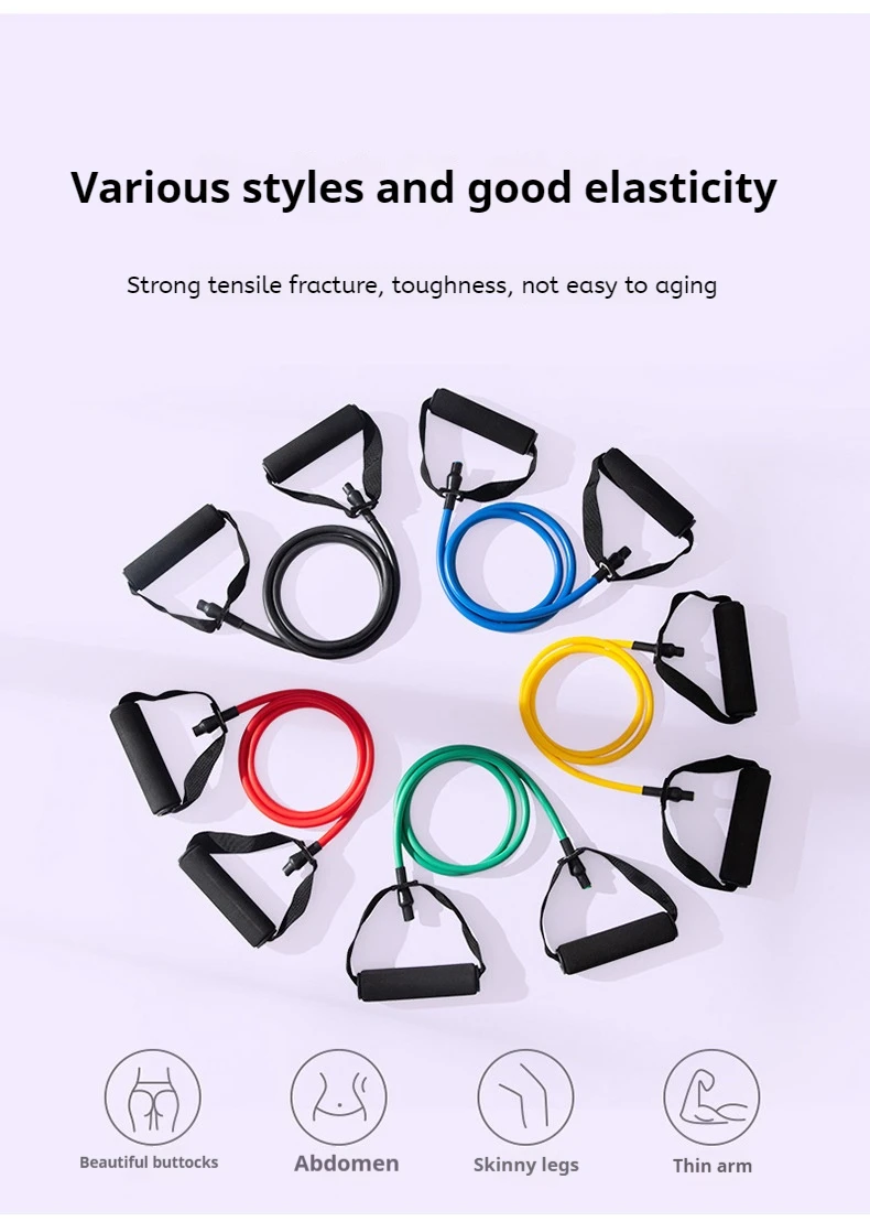 Resistance Exercise Bands With Handles For Strength Training_voghion.com