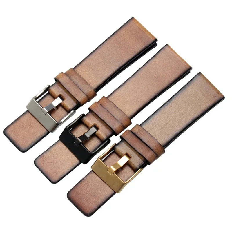 High quality cow Leather strap for DIESEL watchband  DZ 1399/ DZ4280/ DZ4290 with stainless steel pin buckle strap24 26 28 mm