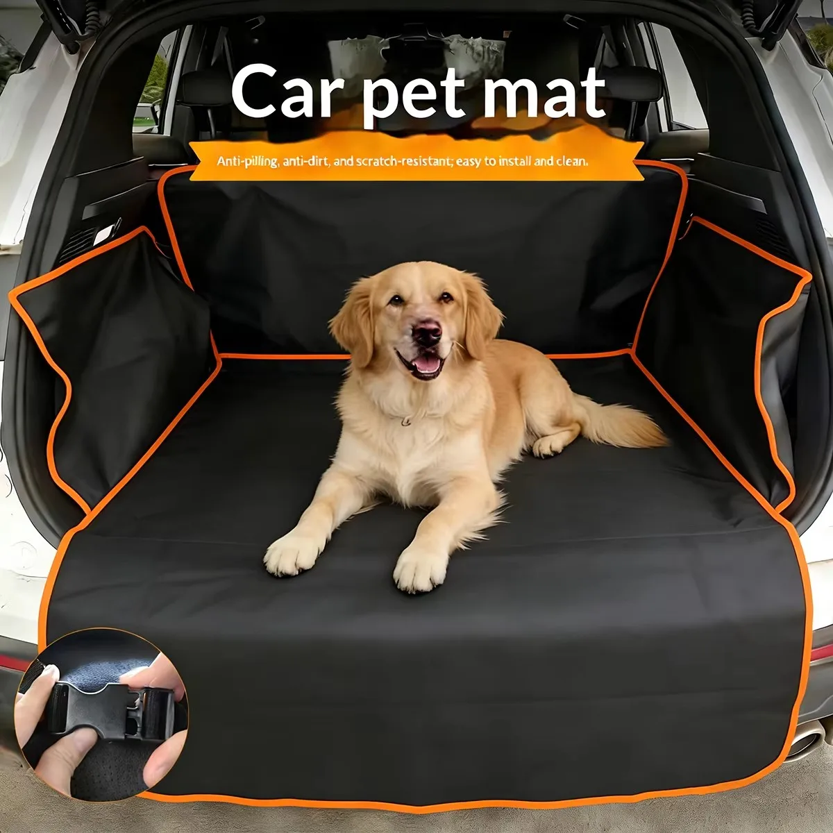 SUV Cargo Liner - Waterproof Trunk Seat Cover for Back Cargo Area Universal Fit Waterproof 600D Oxford Cloth Dog Car Seat Cover - view 2