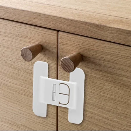 Safety Clip Refrigerator Cabinet Door Drawer Water Dispenser Anti Pinch Clip Adhesive Door Closer Furniture Accessory