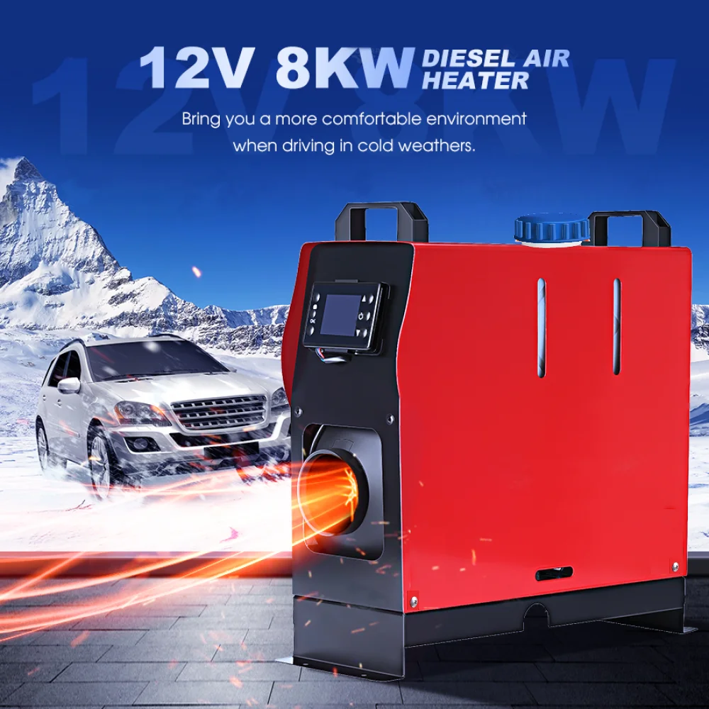 8 kW-os dízel fűtőberendezés 12 V/24 V, 5 kW-os all-in-one dízel légfűtőberendezés továbbfejlesztett LCD kapcsolókijelzővel, gyors fűtés lakókocsi garázshoz