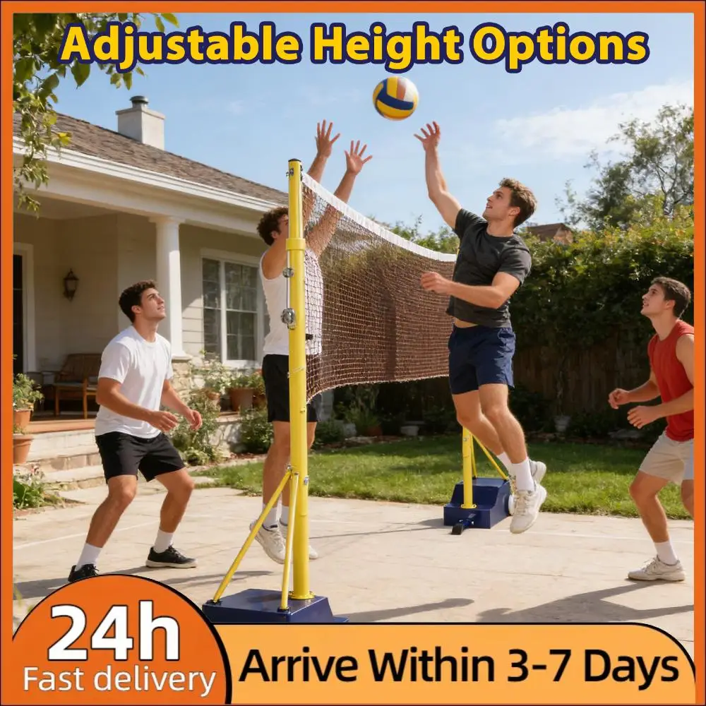 

Многофункциональная стойка для бадминтона, волейбола и тенниса с сеткой, идеально подходит для двора, парка, школы