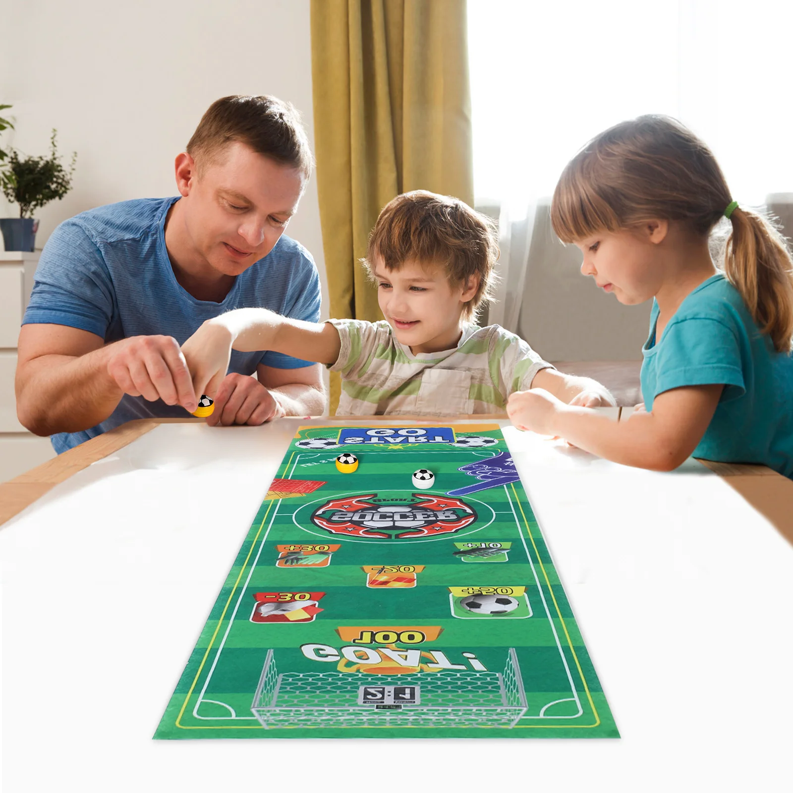 1Set Tabletop Soccer Game Set Bright Colors Safe Indoor Educational Soccer Game Kids Football Toys Tabletop Football