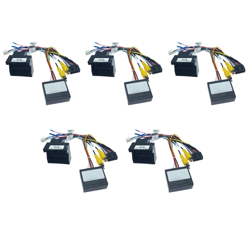 

5X Car 16PIN Audio Power Cord Radio Wiring Harness With Canbus Box For Peugeot 3008 2008 Citroen C4 C-Quatre C4L C3 XR