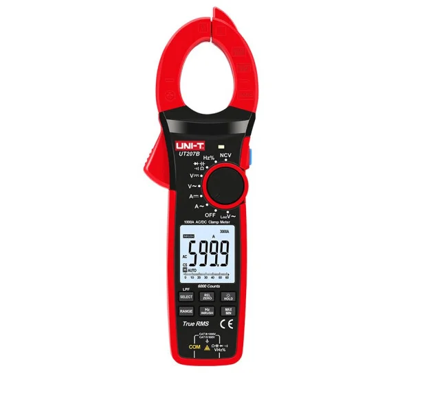 UNI-T UT207B Digital Clamp Meter Measures DC Current Up To 1000A True RMS Clamp Multimeter