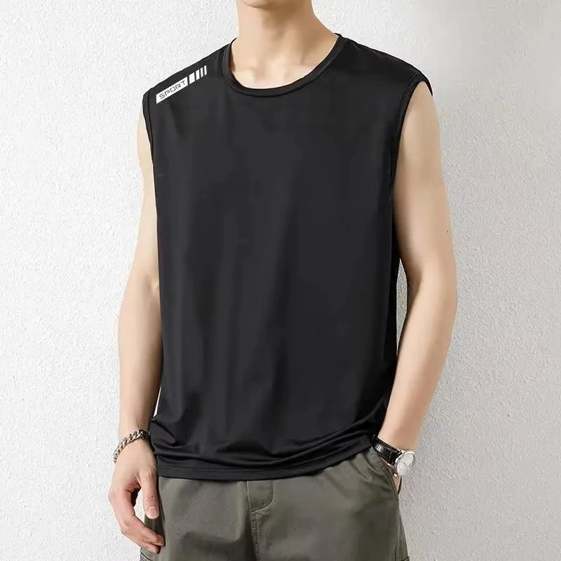 

Simple Solid Color Men's Tank Tops Fashion Quick Dry Breathable Sleeveless Shirt Summer Gym T-shirts Man Daily Casual Loose Vest