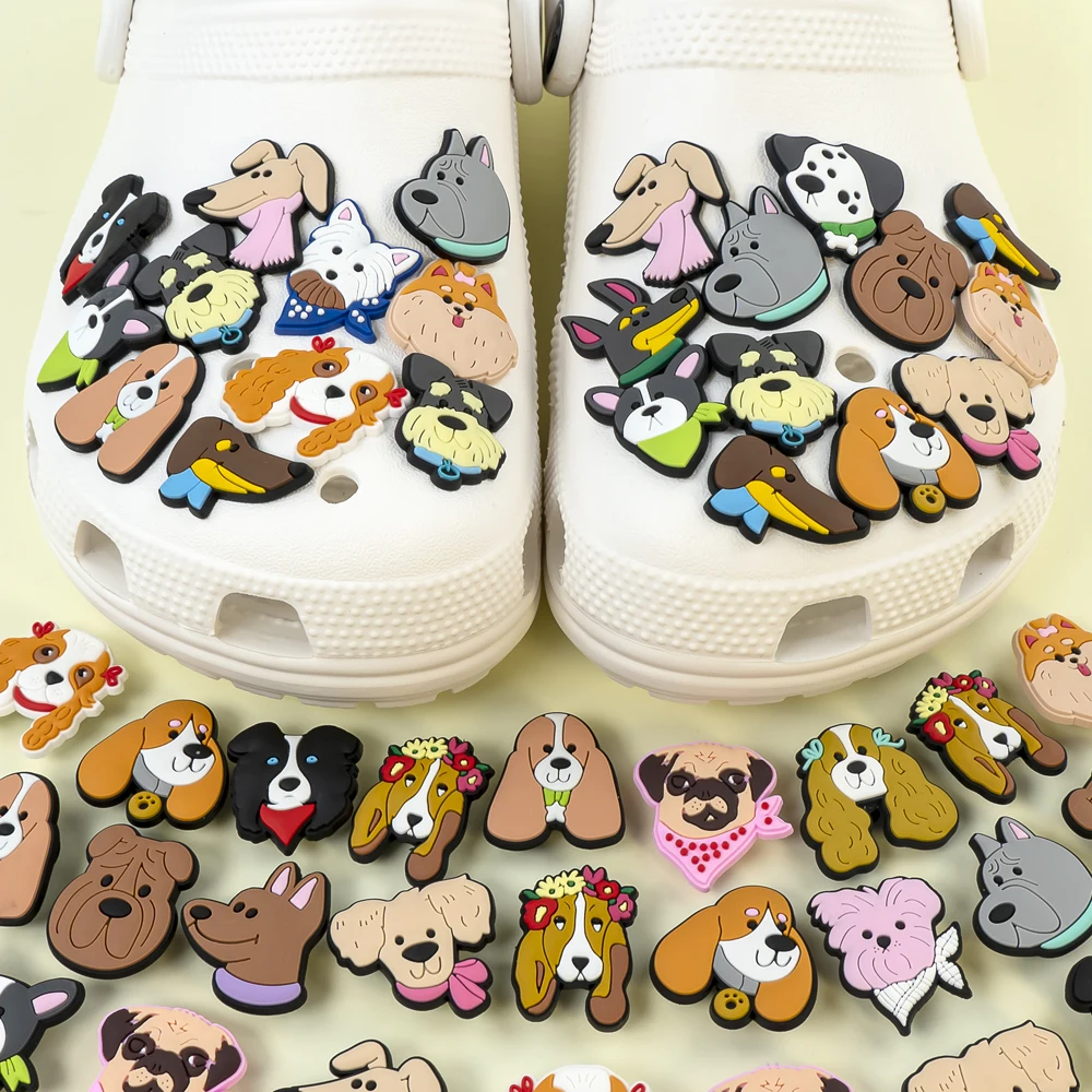 1/20 Stuks Leuke Pommeren Pug Schoen Charmes Voor Jongens Bree Jacht Hond Schoen Decoratie Accessoires Grappige Hond Pin klomp Voor Kinderen Gift