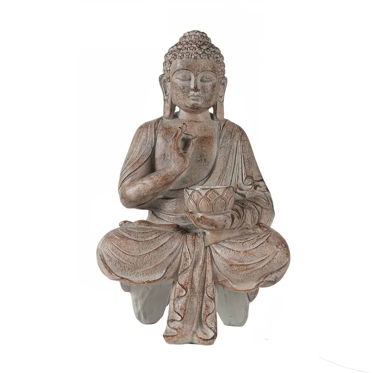 熱い販売ソーラークリエイティブ禅仏像ランプ装飾庭中庭オフィス楽しい樹脂ギフト