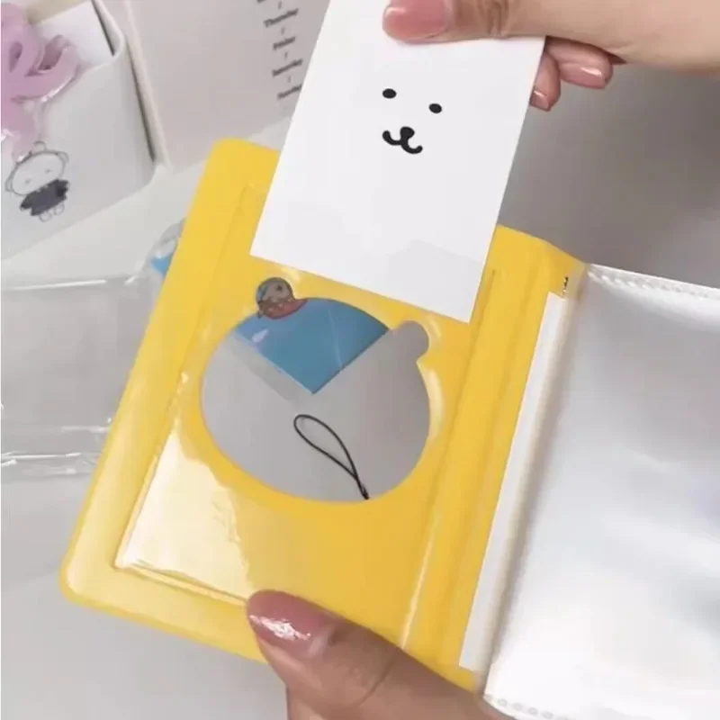 Cute Chiikawa Joke Bear Card Album 1 Pocket Per Page Small Portable Multi Card Storage for 3 Inch Photo Cards and Instant Photos