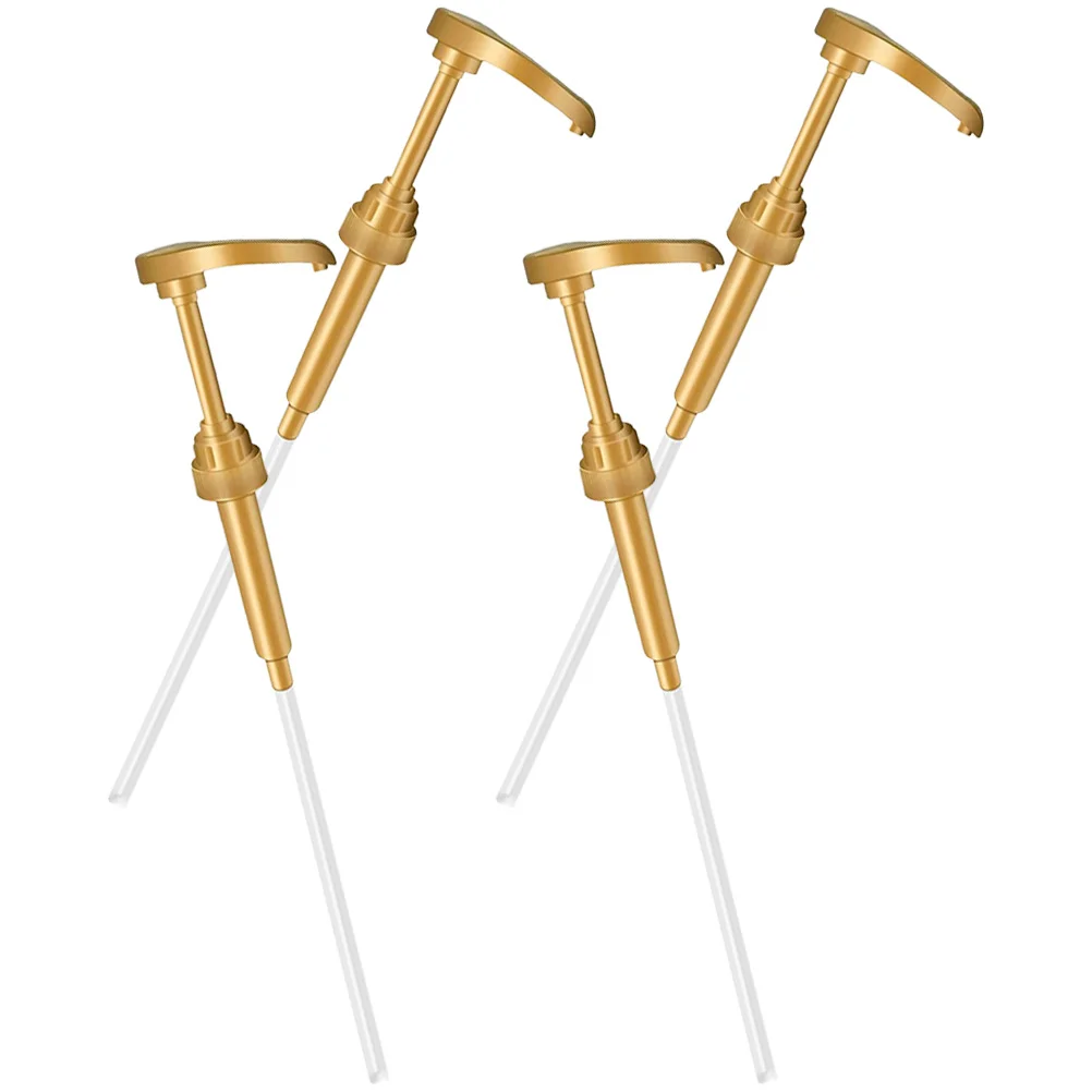 

4 Pcs Press Pump Head Coffee Syrup Creamer Dispenser Sugar Free For Bottles Conditioner