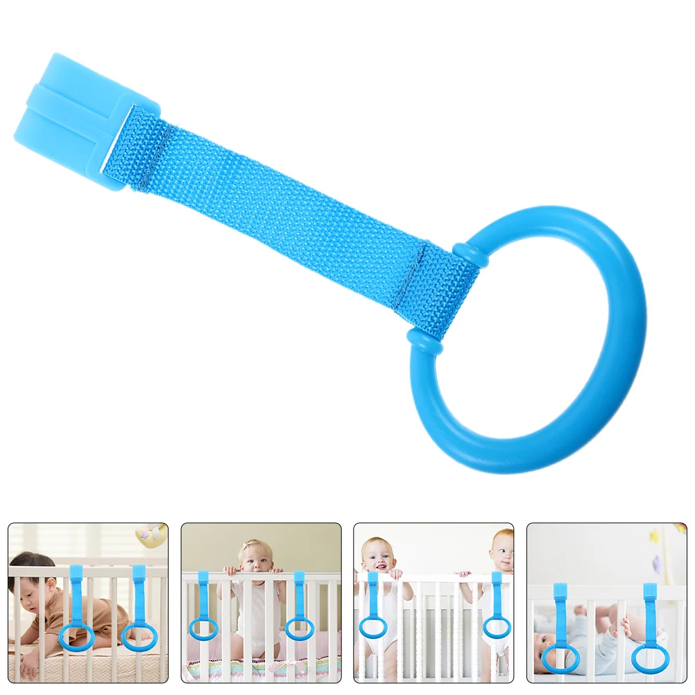 

3 Pcs Children's Fence Hand Pull Ring Baby Walking Toys Toddler Rings Assistant Infant Bed Crib Plastic Ribbon Cot Hanging Up