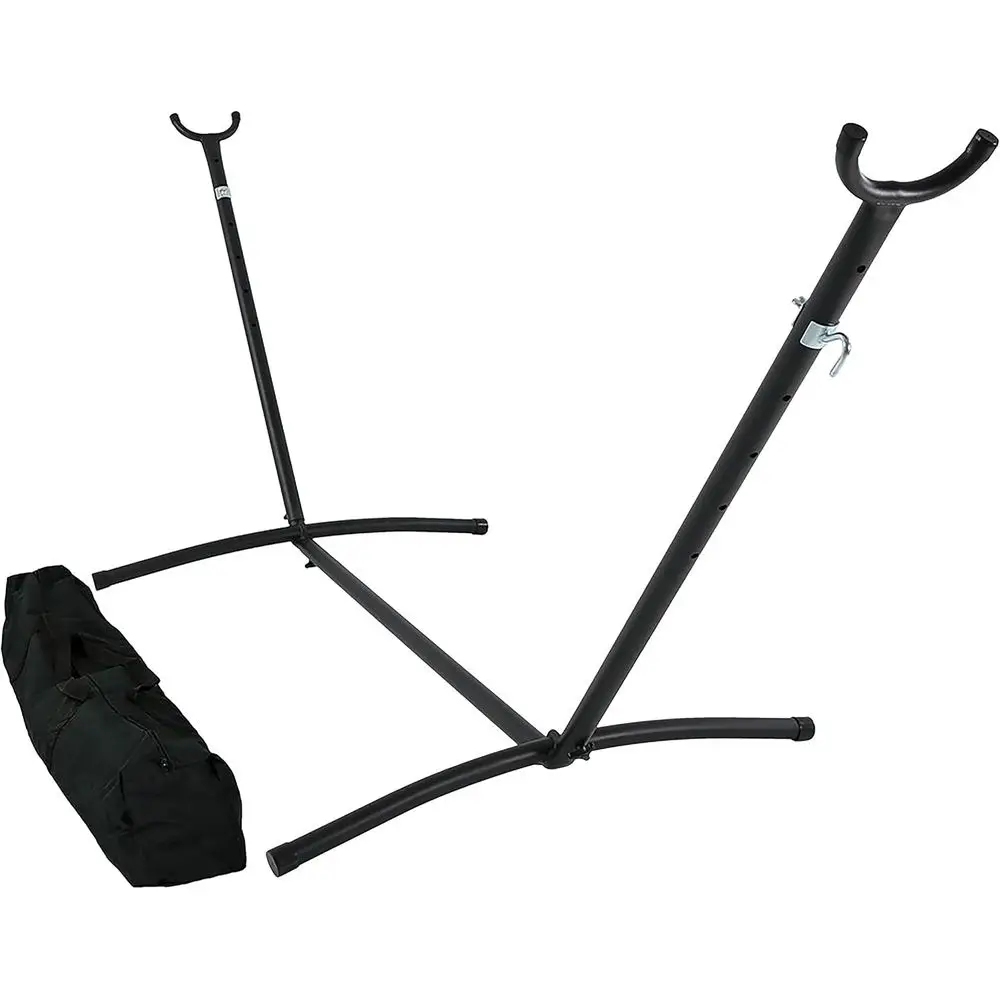 Brazilian Portable Steel Hammock Stand, Black inish | 400-Pound acity Hammock Hanging e, or Outside, Includes a Carrying Case, P