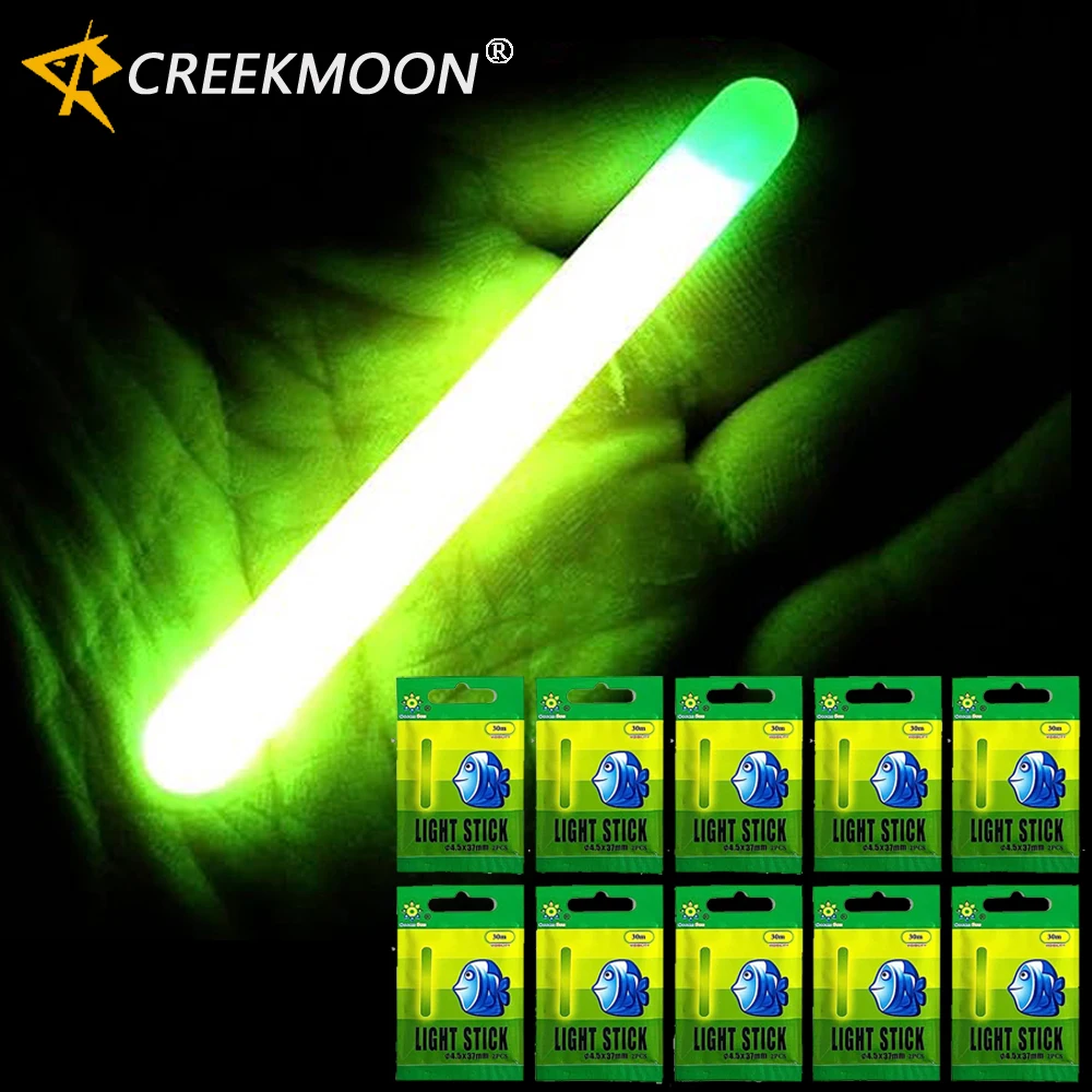 50pcs Fishing Float Light Stick Fireflies Fluorescent Lightstick Night Float Rod Light Dark Glow Sticks Fishing Tackle Tools