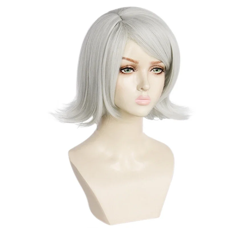 Danganronpa Kimura Seiko Short Wig Cosplay Costume Dangan Ronpa Heat Resistant Synthetic Hair Women Wigs + Wig Cap