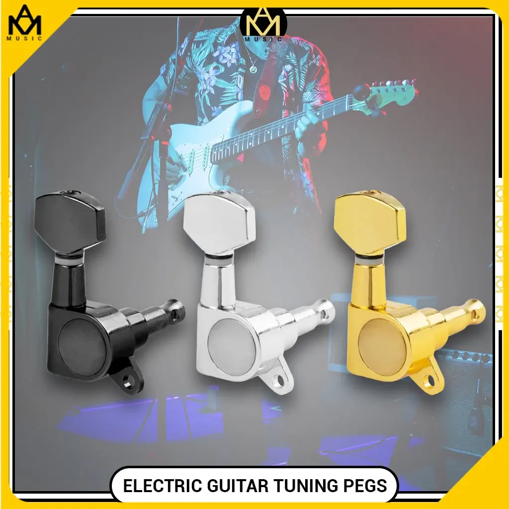 

SET 6L 6R 3L3R Guitar Tuning Pegs Keys Tuners Machine Heads 15:1 Gear Ratio For ST TL Style Guitar Accessories
