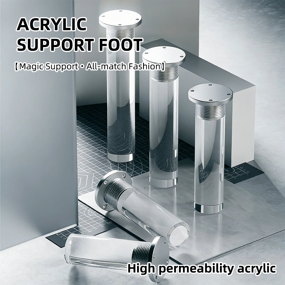 

Прозрачная акриловая регулируемая подставка для телевизора, подвесная опорная ножка, туалетный столик для ванной комнаты, современные подъемные ножки