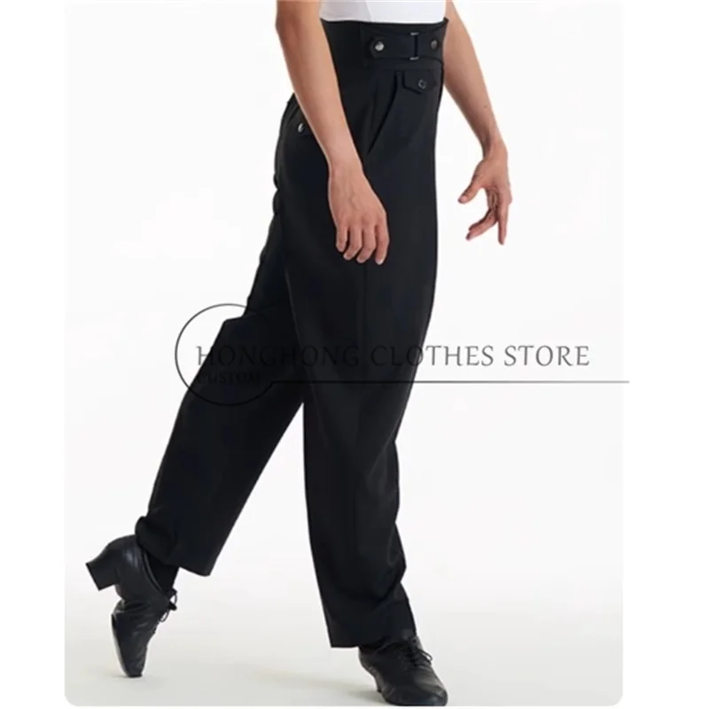 New trendy slacks - casual high-waisted dance pants with loose fit and anti-shrink feature - custom-made men's pants