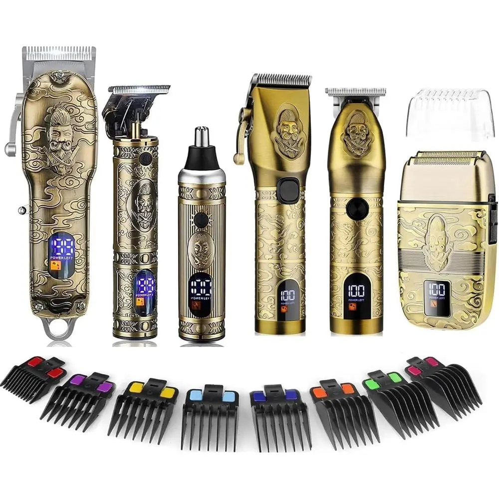Men's Electric Shaver and Hair Trimmer Set for Professional Grooming